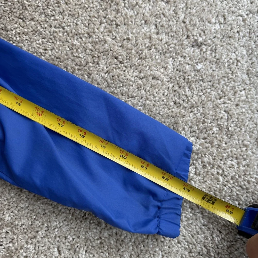 Vintage SPORTSMASTER Jacket Kids 10-12 Blue Snap Windbreaker AAA Safety Patrol